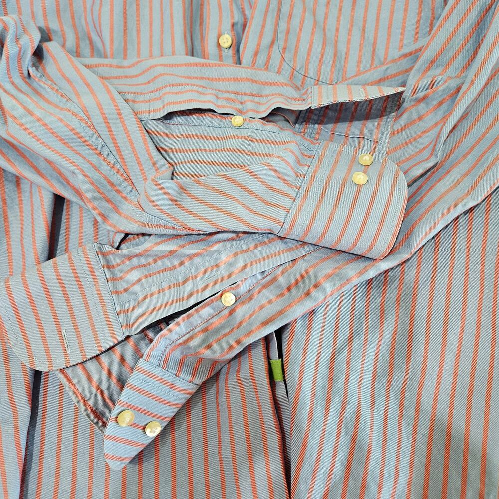 Men's Peter Millar Long Sleeve Botton Down Dress Shirt, Size XXL - Picture 5 of 8